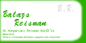 balazs reisman business card